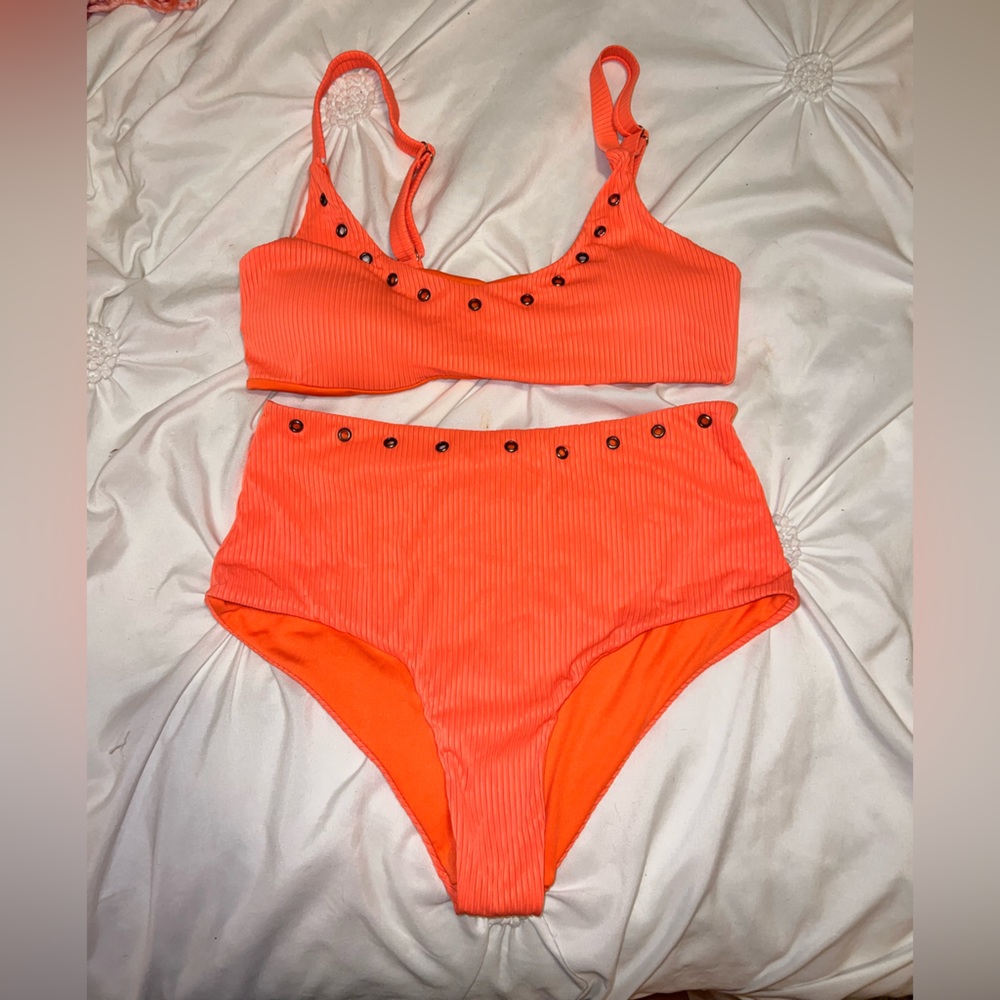 Orange high waisted bikini
